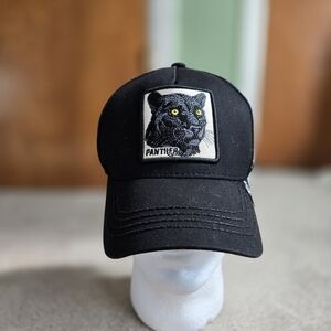 The Farm The Black Panther Black Trucker Hat Snapback Black